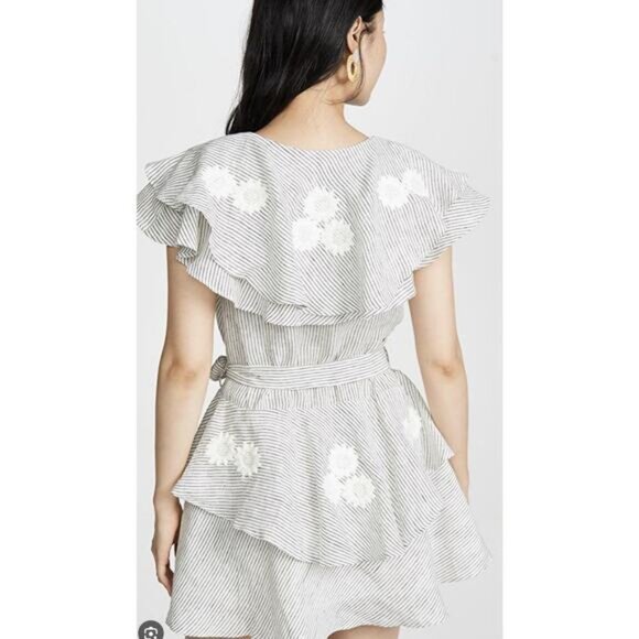 Inika Choo Striped Floral Embroidered Dress - Picture 10 of 10